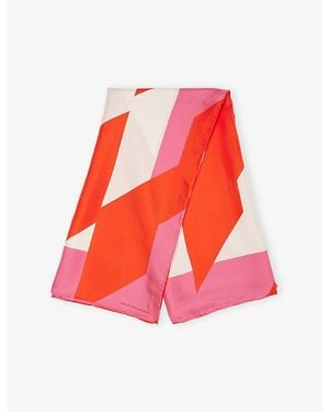 Dries Van Noten Polka Dot-Print Silk Scarf - Red