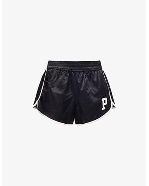 Polo Ralph Lauren Brand-Patch Relaxed-Fit Cotton-Blend Shorts - Black