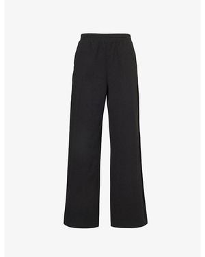 ADANOLA Pull-On Relaxed Cotton Pants - Black