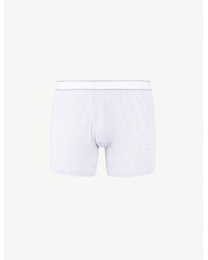 Derek Rose Ethan Regular-Fit Stretch-Cotton Trunks - White