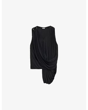 Loewe Draped Sleeveless Top - Black
