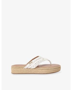 Carvela Kurt Geiger Portofino Woven Sandals - Natural