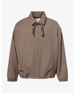 Song For The Mute Slim Coach Woven Jacket - Brown