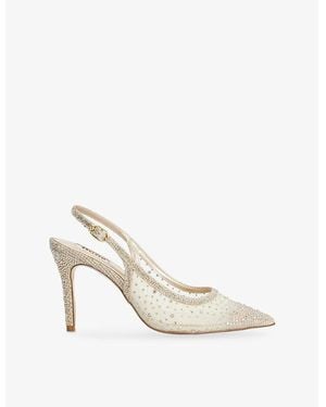 Dune Compassionate Rhinestone-Embellished Mesh Courts - White