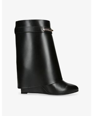 Givenchy Shark 95 Leather Ankle Boots - Black
