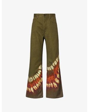 ALÉMAIS Marilyn Tie-Dye Denim Jeans - Green