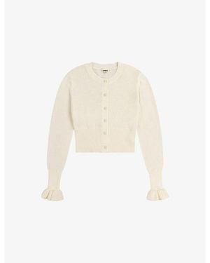 OMNES Sylvie Knitted Cotton Cardigan - White