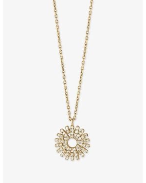 Astley Clarke Rising Sun 14Ct- And 0.145Ct Diamond Pendant Necklace - Metallic