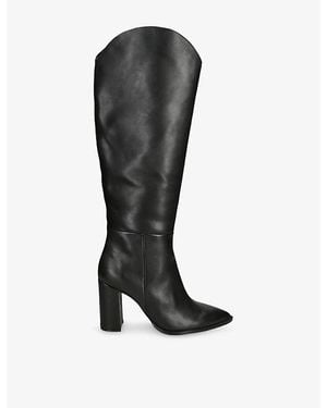 Steve Madden Bixby Leather Knee-High Boots - Black