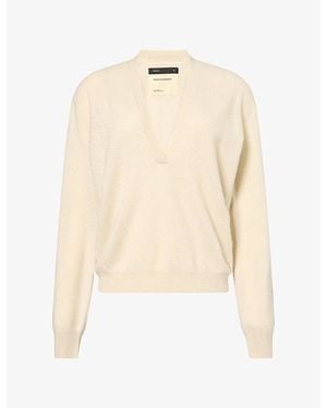 Frenckenberger Johnny V-Neck Cashmere Sweater - Natural