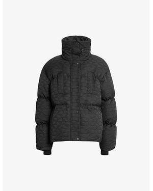 AllSaints Peckham Geometric Jacquard Shell Puffer Jacket - Black