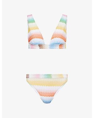Missoni Zig-Zig Printed Bikini Set - White