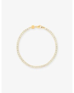 Astrid & Miyu Tennis 18Ct- Plated Brass And Cubic Zirconia Bracelet - Metallic