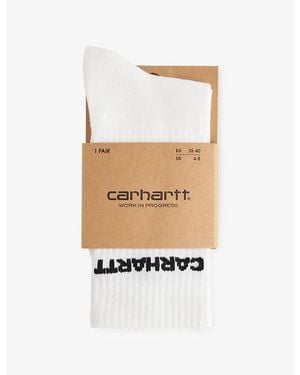 Carhartt Link Stretch Cotton-Blend Crew Socks - White