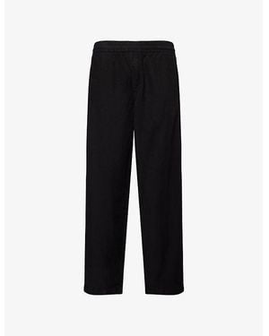 7 For All Mankind Drawstring Relaxed-Fit Woven Jogging Bottoms - Black