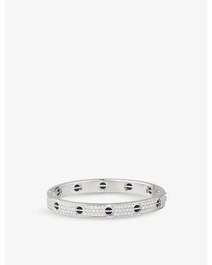 Cartier Love 18Ct- 228 Diamond And Ceramic Bracelet - White