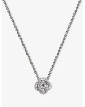 Shaun Leane Entwined Petal 18Ct- And 0.10Ct Diamond Necklace - Metallic