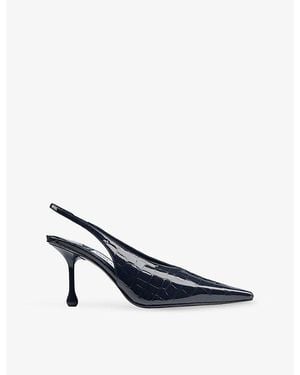 Jimmy Choo Isa 80 Leather Court Shoes - Blue