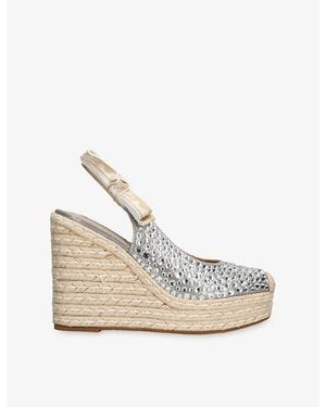 Steve Madden Demmi Embellished Wedge Sandals - Natural