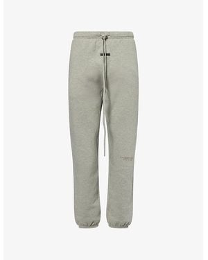 Fear Of God Embossed-Branding Straight-Leg Cotton-Blend Jogging Bottoms - Grey