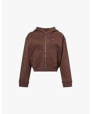 Ru & Rocka Zip Core Jersey Hoodie - Brown