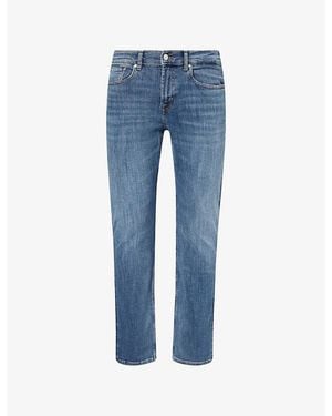 7 For All Mankind Straight-Leg Mid-Rise Denim Jeans - Blue