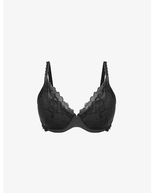 Wacoal Lace Perfection Stretch-Lace Underwired Bra - Black