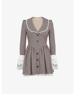 House Of Cb Emmeliette Satin Mini Dress - Grey