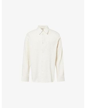 Studio Nicholson Pinstripe Oversized Cotton Shirt - White