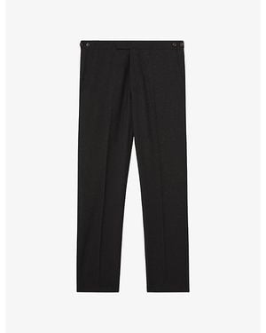 Reiss Promise Slim-Fit Wool-Blend Trousers - Black