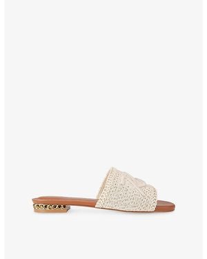 Kurt Geiger Kurt Woven Flat Sandals - Natural