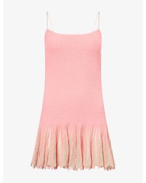 Jaded London Isen Knit Woven Mini Dress - Pink