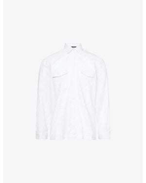 7 For All Mankind Utility Cotton And Linen-Blend Shirt - White