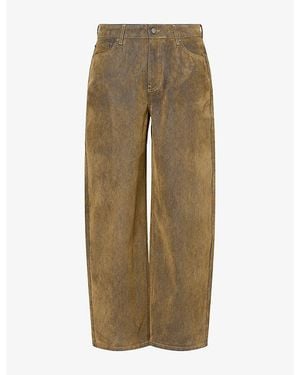 Daily Paper Velvet Shield Wide-Leg Denim Jeans - Natural