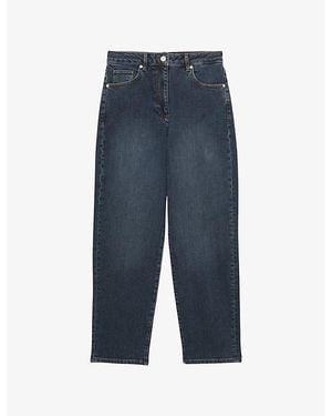 Reiss Marcie Straight-Leg Stretch-Denim Jeans - Blue