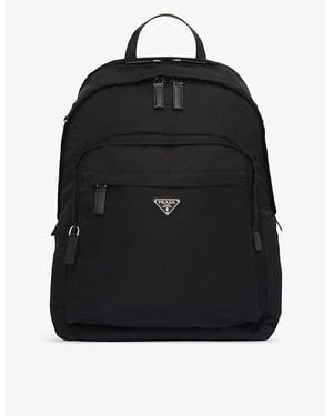 Prada Re-Nylon Nylon And Leather Backpack - Black