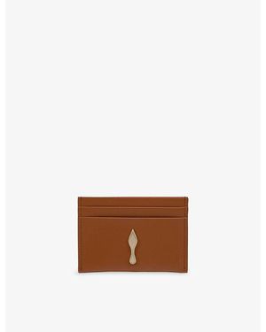 Christian Louboutin Bettina Calf-Leather Card Holder - Brown