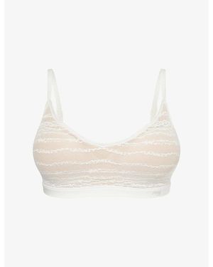 Sloggi Free Evolve Padded Lace Bra - White