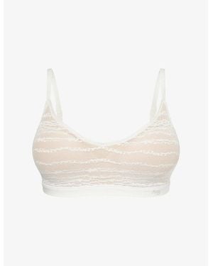 Sloggi Free Evolve Padded Lace Bra - White
