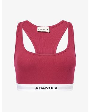 ADANOLA Intimate Racer-Back Cotton-Jersey Bra - Pink