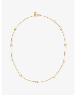 La Maison Du Couturier Assya London Selene 18Ct Vermeil And Cubic Zirconia Necklace - Metallic