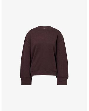 Frankie Shop Talia Relaxed-Fit Cotton-Blend Sweatshirt - Purple
