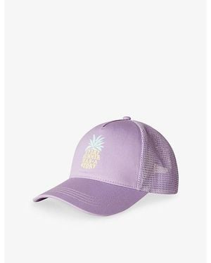 Benetton Printed Cotton Mesh Baseball Cap 6-14 Years - Purple