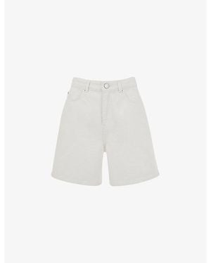 Whistles Patch-Pocket Regular-Fit Denim Shorts - White