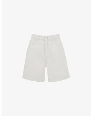 Whistles Patch-Pocket Regular-Fit Denim Shorts - White