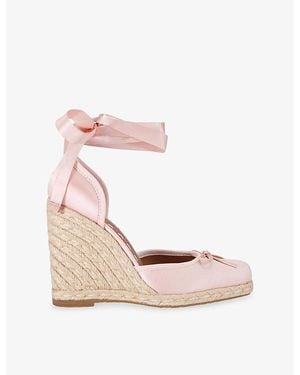 Steve Madden Varina Satin Wedges - Pink