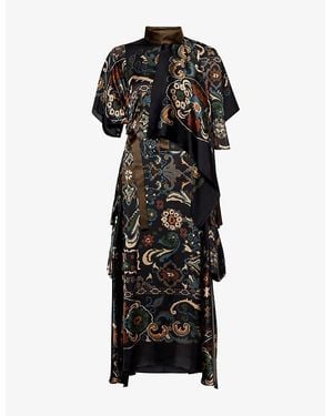 【SACAI】DARK BROWN AND BLUE DRESS Women's Sacai Dresses | Nordstrom