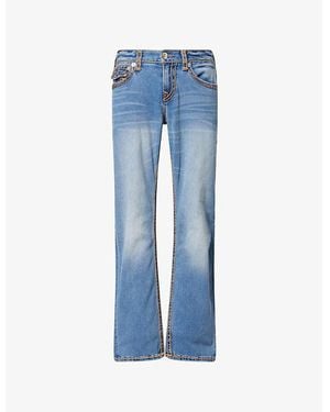 True Religion Ricky-Flap Rope-Stitch Denim Jeans - Blue