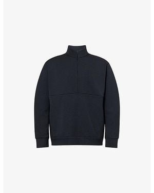 Nike Dri-Fit Quarter-Zip Stretch-Woven Sweatshirt - Blue