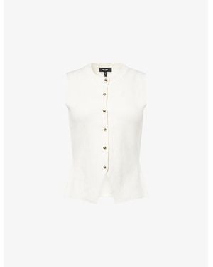 ME+EM Milano Round-Neck Wool And Cotton Waistcoat - White